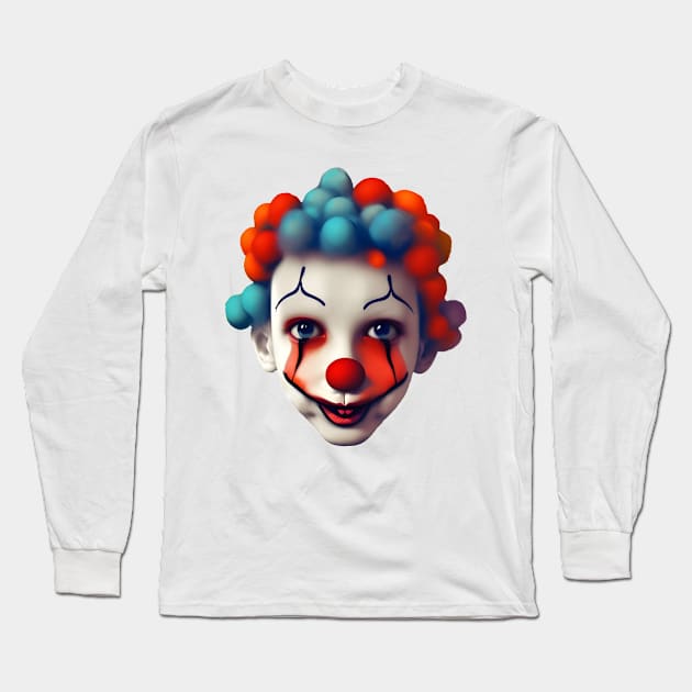 clown's face Long Sleeve T-Shirt by mdr design